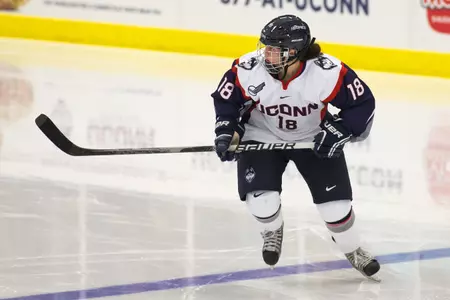 Rebecca Fleming led UConn with five shots on goal in the setback