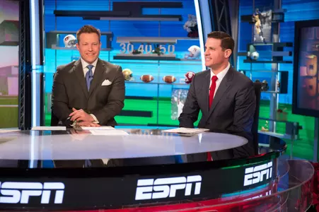 Bob Diaco on the set of College Football Live.