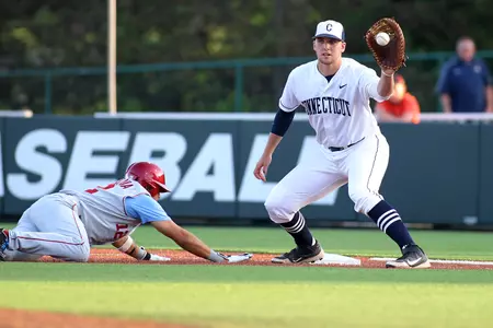 Bobby Melley hit his first career home run in UConn's opening game