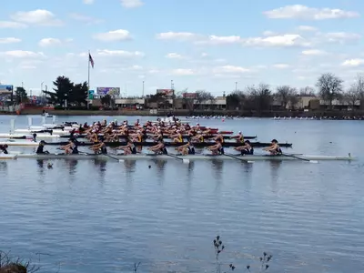 The rowing team had both a varsity and junior varsity boat in the event.