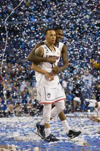Senior Guard Shabazz Napier was inducted into the