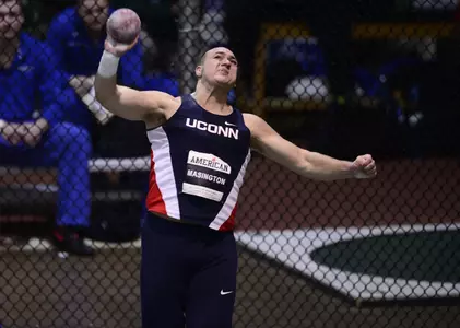 Eric Masington took sixth in the shot put for the third time in his career