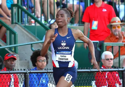 Emerson running at NCAA Championships in Eugene, Ore.