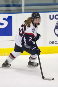 Captain Sarah MacDonnell and the Huskies will take on half of the teams that comprised the 2014 NCAA Tournament field in 2014-15