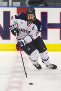 Jordan Sims led 12 Huskies on the AHA All-Academic Team