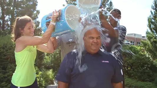 Warde Manuel gets a little wet for charity.