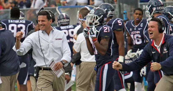 Head coach Bob Diaco and the Huskies take on USF on Friday.