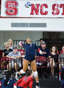 Freshman Kenya Cason is one of four Huskies with at least 70 kills this season.