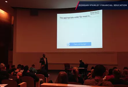 Student-athletes took part in financial workshops.