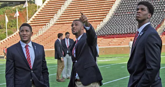 Noel Thomas check out Nippert Stadium on Friday.