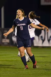 Freshman Kim Urbanek scored her second goal of the season, extending UConn's lead to 3-0 in the 85th minute.