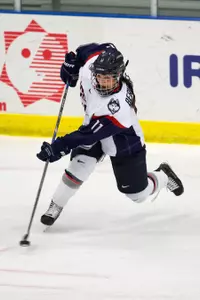 Senior Brittany Berisoff currently leads the team with seven points after netting the game-winner against Merrimack.