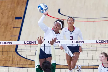 Immanuella Anagu is third among UConn's all-time career blocks leaders with 428.