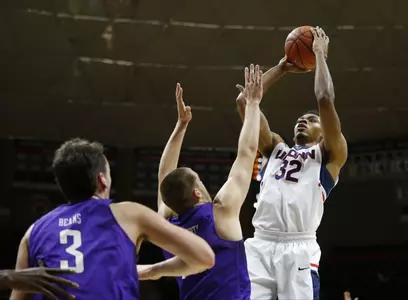 Shonn Miller (32) led the team with 18 points and seven rebounds.