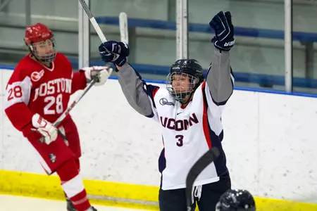 Sophomore Theresa Knutson tallies four points in game-one against BU, which makes six points in the last two games.