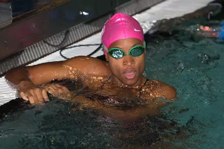 Chinyere Pigot finished third in the 50-yard freestyle on Thursday with a time of 22.89.