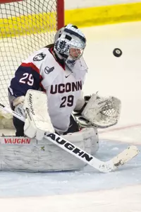 Elaine Chuli made 122 saves in the WHEA Championship, second most all-time