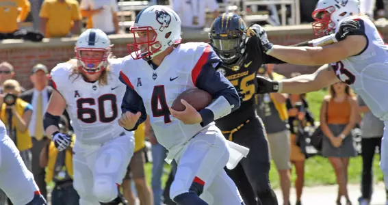 UConn quarterback Bryant Shirreffs