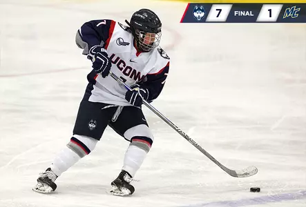 Junior Leah Lum had two goals and an assist in Saturday's 7-1 win over Merrimack