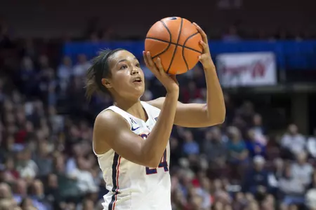 Sophomore forward Napheesa Collier earned AAC Player of the Week after helping UConn to a perfect 3-0 week.