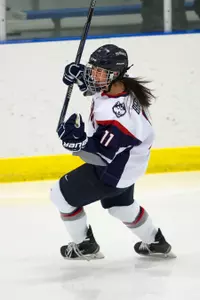 Senior Brittany Berisoff scores two out of three goals, including the game-winner, in 3-2 victory in game one of Hockey East quarterfinals.
