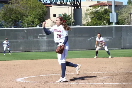 Kayla Doty picked up her first win of the season with a complete-game shutout against Brown.