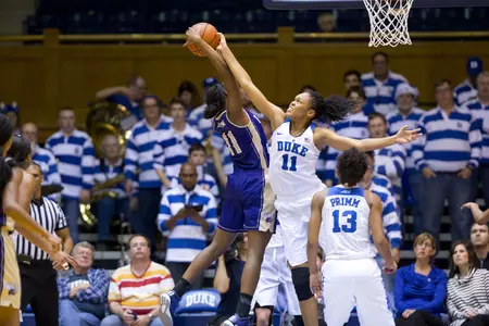 Azurá Stevens averaged team highs in scoring and rebounding for Duke during the 2015-16 season.