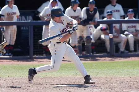 John Toppa picked up two hits in Friday's halted opener vs. ECU