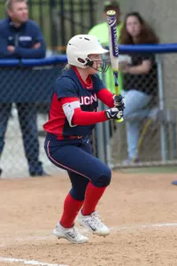 Kelli Bates recorded UConn's only hit.
