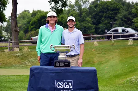 Former UConn teammates Zach Zaback, right, and Corey Birch finished 1-2 in the State Amateur Championship.