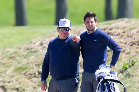 Coach Dave Pezzino, left, and Zach Zaback.
