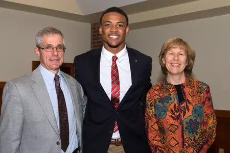 Noel Thomas was one of four Huskies to attend the 2016 American Football Kickoff on August 1-2