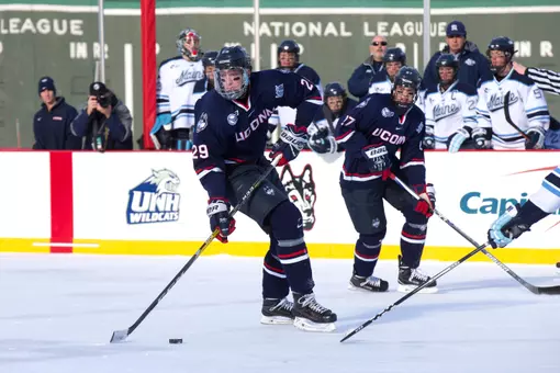 Tage Thompson (29) UConn vs Maine Frozen Fenway (photo by Stephen Slade