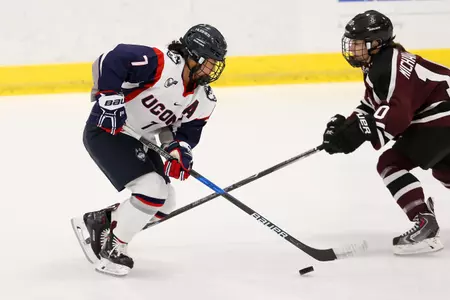Leah Lum scored her third goal of the season vs. No. 3 BC (PC: Steve Slade).