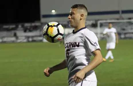 Dylan Greenberg traps the ball against Memphis (PC: Bob Stowell).