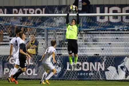 Scott Levene made six saves in Saturday's win at Cincinnati (PC: Steve Slade).