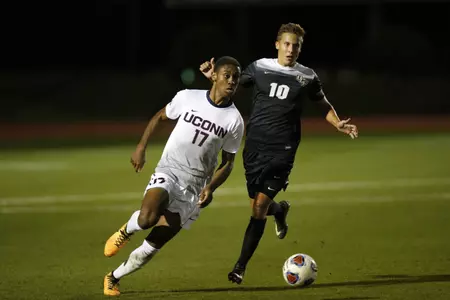 Nkosi Burgess chases down the ball in Friday's semifinal. (PC: Ron Jenkins)