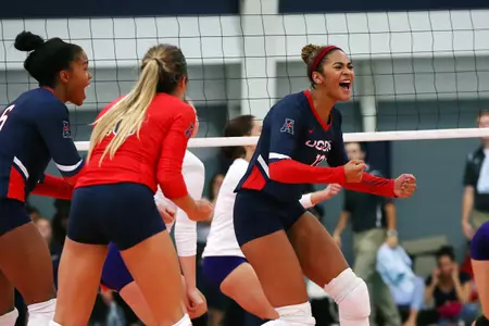 Adeniyi is one of three seniors on the UConn volleyball team (PC: Steve Slade).