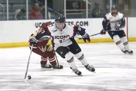 Catherine Crawley scored one of UConn's goals on Saturday (PC: Alex Serbetzian).