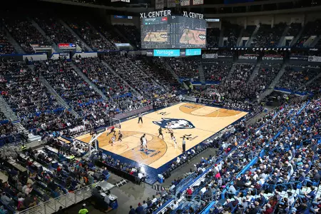 Sellout crowd at the XL Center on Saturday (PC: Steve Slade).