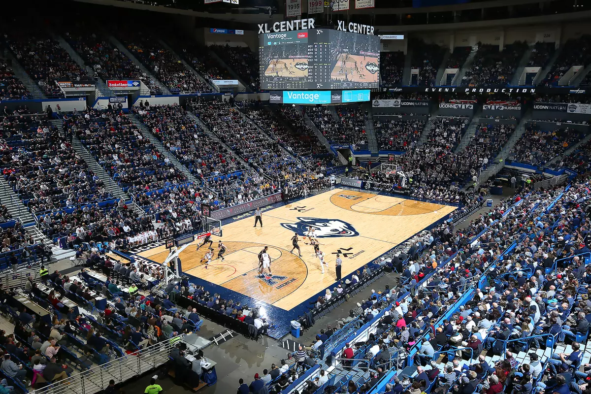 Sellout crowd at the XL Center on Saturday (PC: Steve Slade).