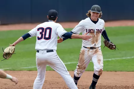 John Russell (30), Willy Yahn (6) UCONN vs USF Game 2 (photo by Stephen Slade