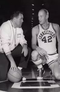 Toby Kimball and former coach Fred Shabel.