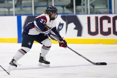 Huskies split weekend series with Merrimack and Brown.
