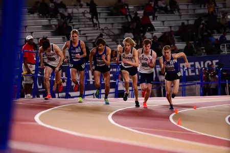 Patrick Begley leads the pack in the 3,000