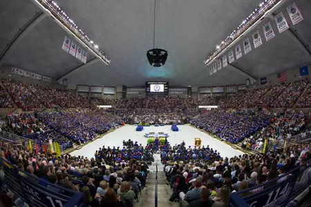 2018 CLAS Graduation Ceremony Gampel Pavilion (photo by Stephen Slade