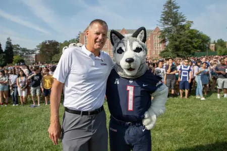 Coach Edsall at Husky WOW Week