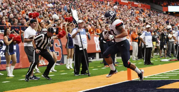 September 22, 2018: University of Connecticut at Syracuse University with NCAA football at the Carrier Dome in Syracuse, NY. Photo by Alan Schwartz.