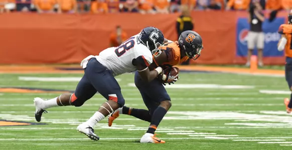 September 22, 2018: University of Connecticut at Syracuse University with NCAA football at the Carrier Dome in Syracuse, NY. Photo by Alan Schwartz.