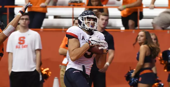 September 22, 2018: University of Connecticut at Syracuse University with NCAA football at the Carrier Dome in Syracuse, NY. Photo by Alan Schwartz.